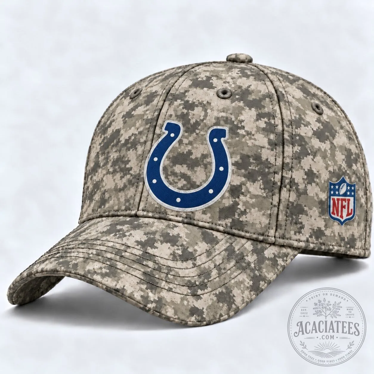 Indianapolis Colts Desert Camouflage NFL Logo Adjustable Cap Hat