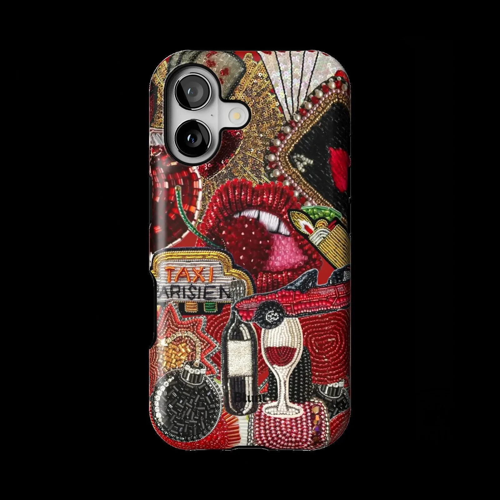 Midnight Vegas Casino Nightlife Glamour Beaded iPhone Case