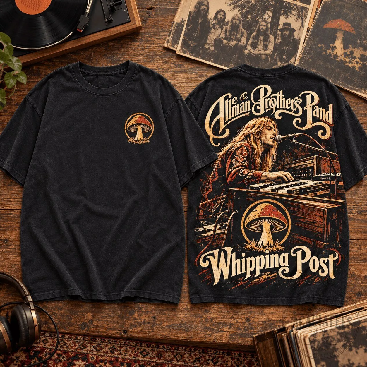 The Allman Brothers Band Whipping Post Mushroom Vintage T-Shirt