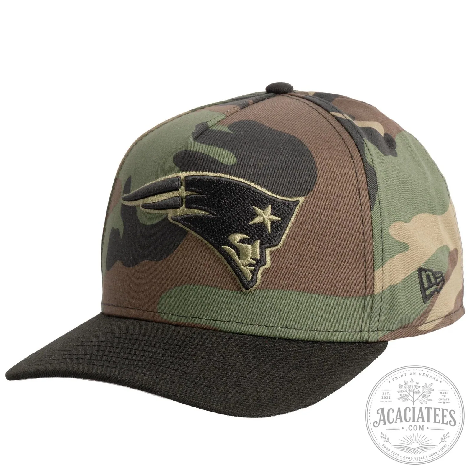 New England Patriots Camouflage A-Frame Snapback Cap Hat