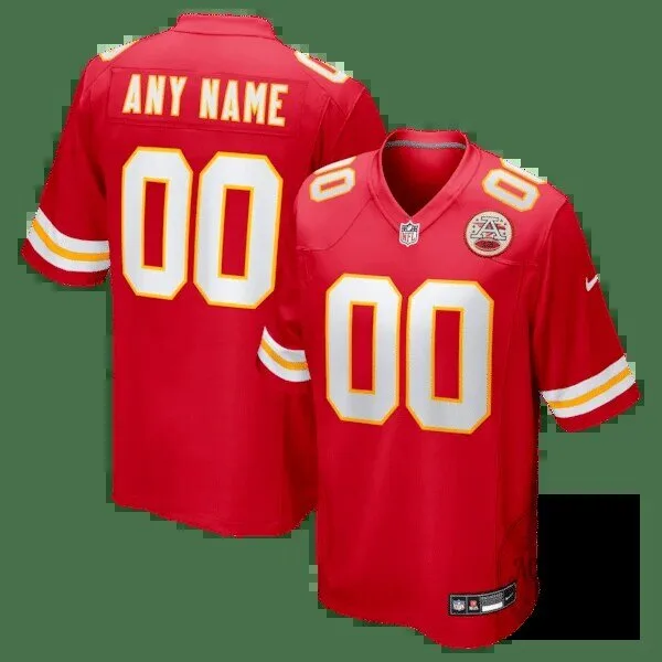 Kansas City Chiefs Custom Red Football Game Day Jersey