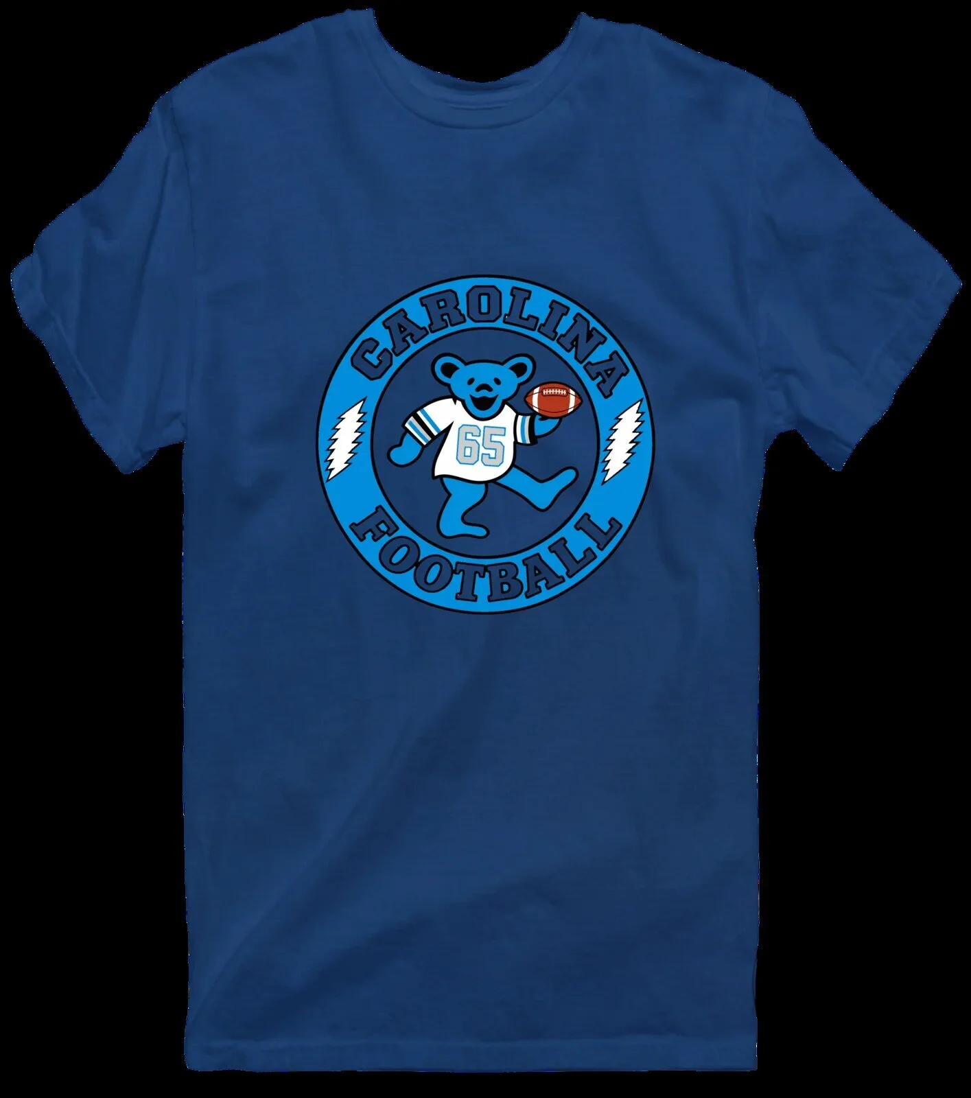 Carolina Football Dancing Bear Grateful Dead Inspired Light Blue T-Shirt 17 Carolina Football Dancing Bear Grateful Dead Inspired Light Blue T-Shirt