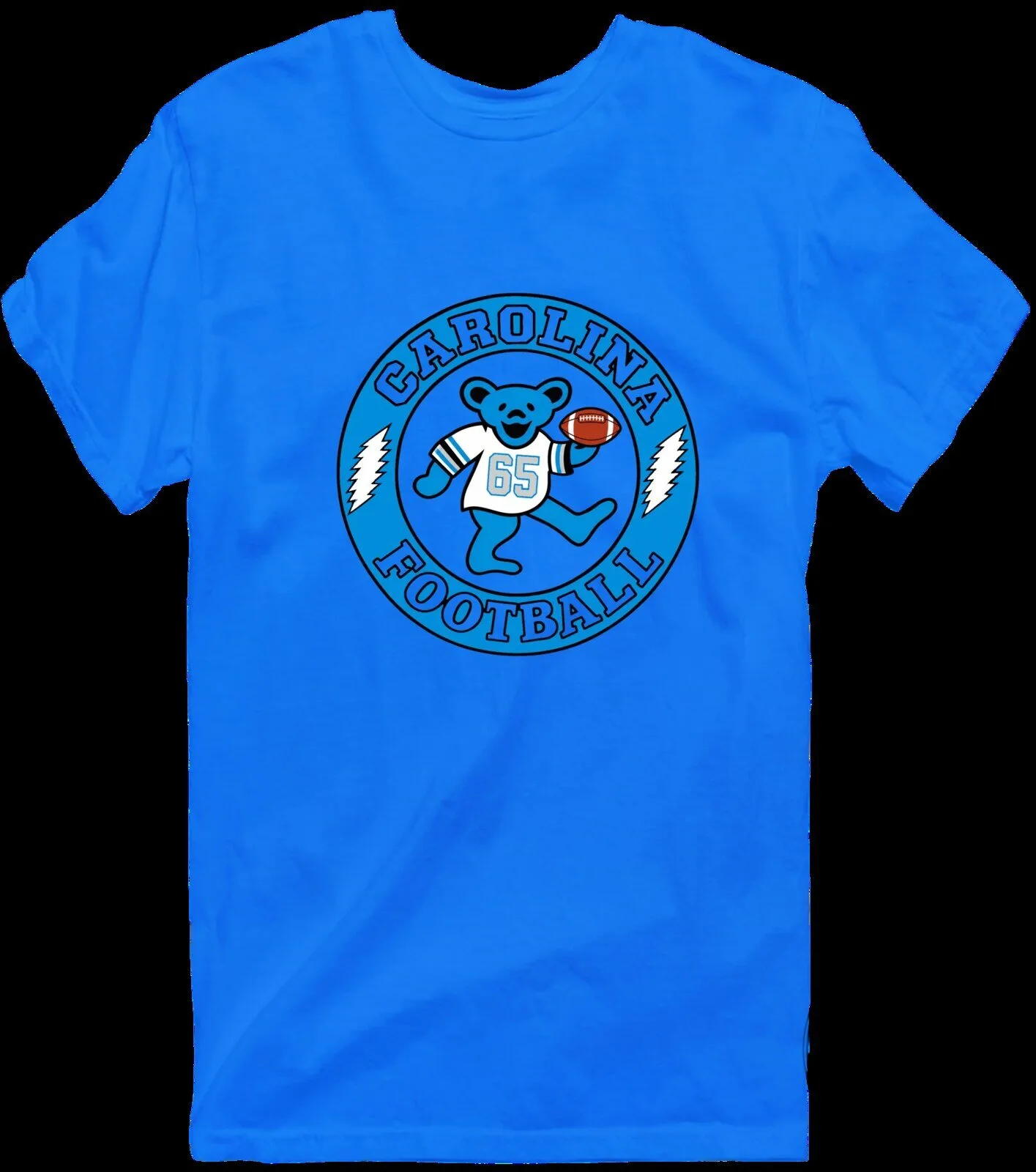Carolina Football Dancing Bear Grateful Dead Inspired Light Blue T-Shirt 18 Carolina Football Dancing Bear Grateful Dead Inspired Light Blue T-Shirt