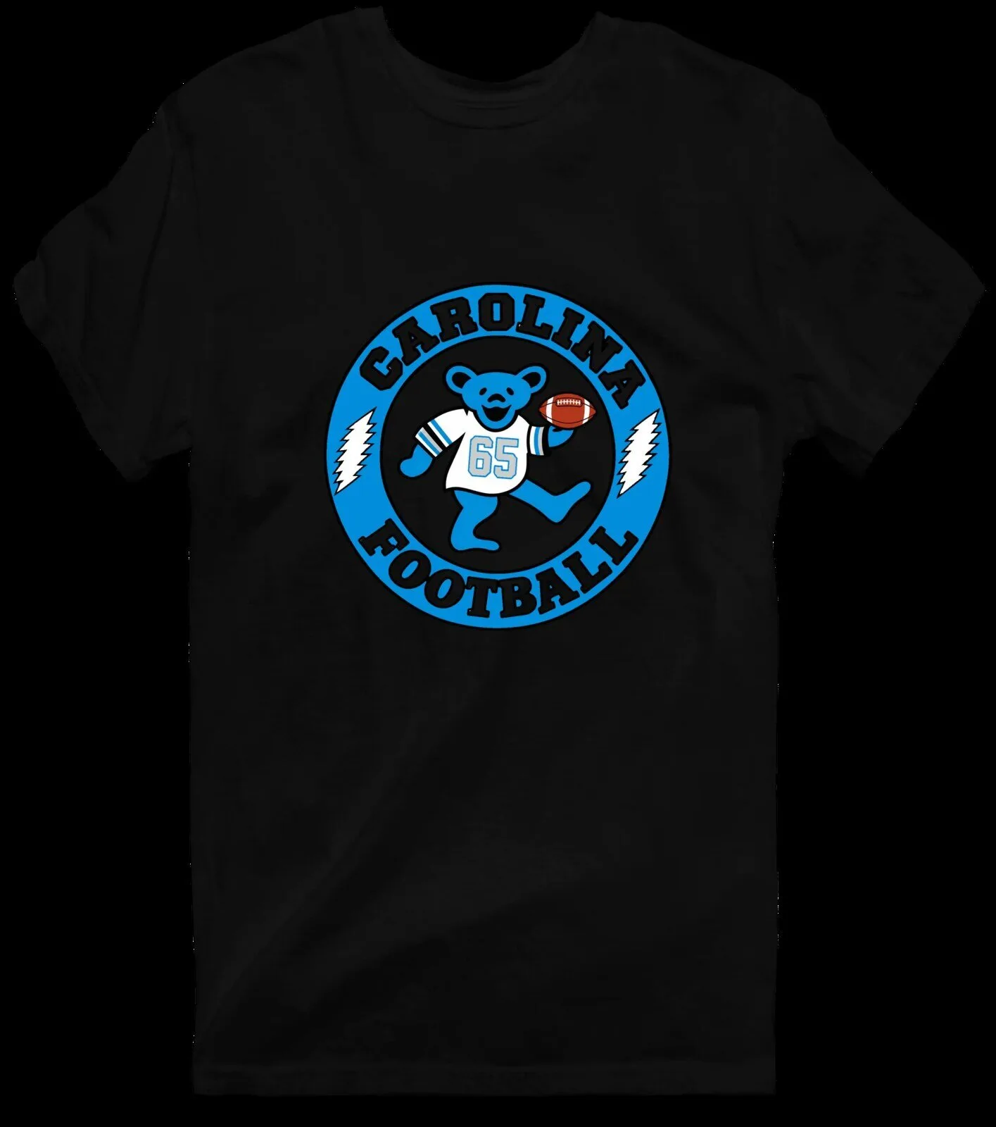 Carolina Football Dancing Bear Grateful Dead Inspired Light Blue T-Shirt 22 Carolina Football Dancing Bear Grateful Dead Inspired Light Blue T-Shirt