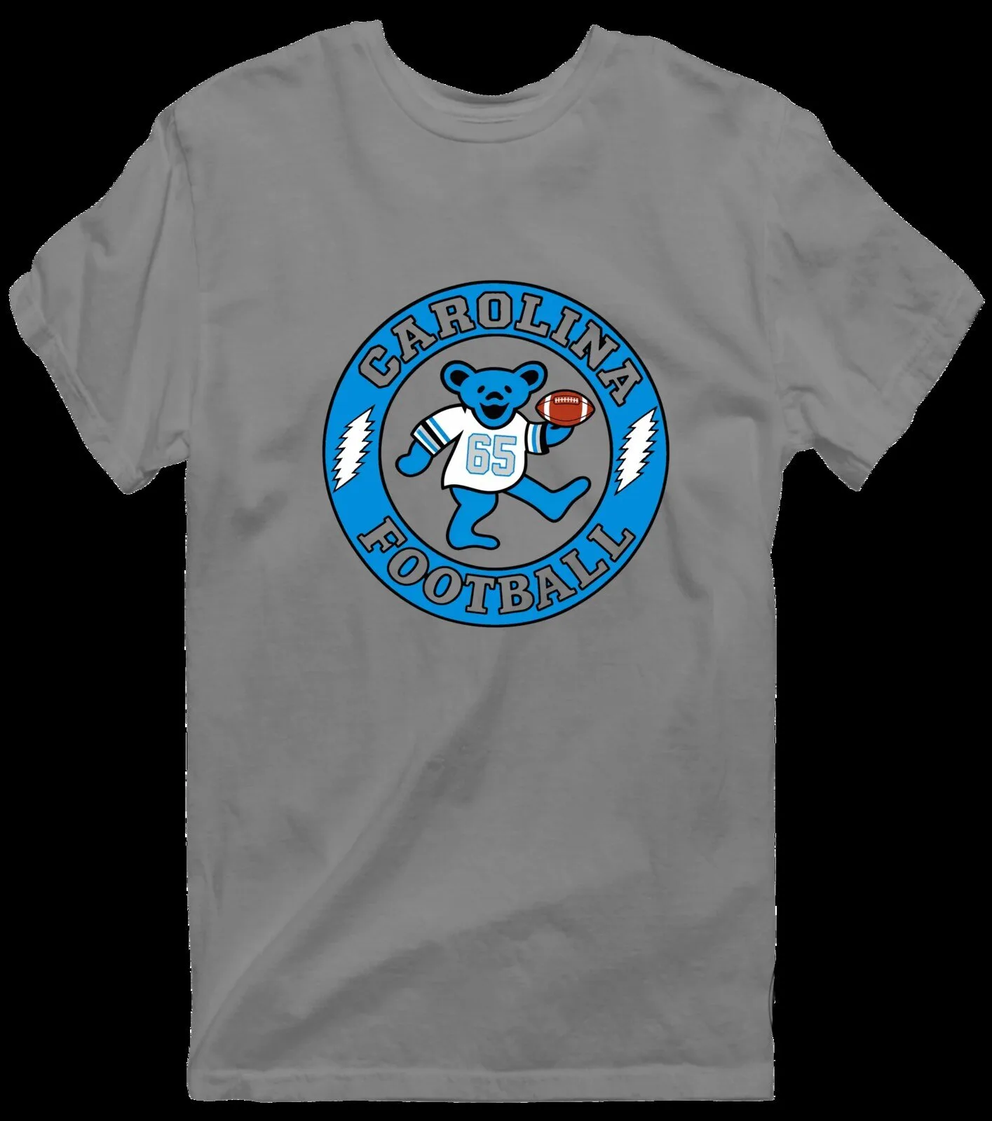 Carolina Football Dancing Bear Grateful Dead Inspired Light Blue T-Shirt 23 Carolina Football Dancing Bear Grateful Dead Inspired Light Blue T-Shirt