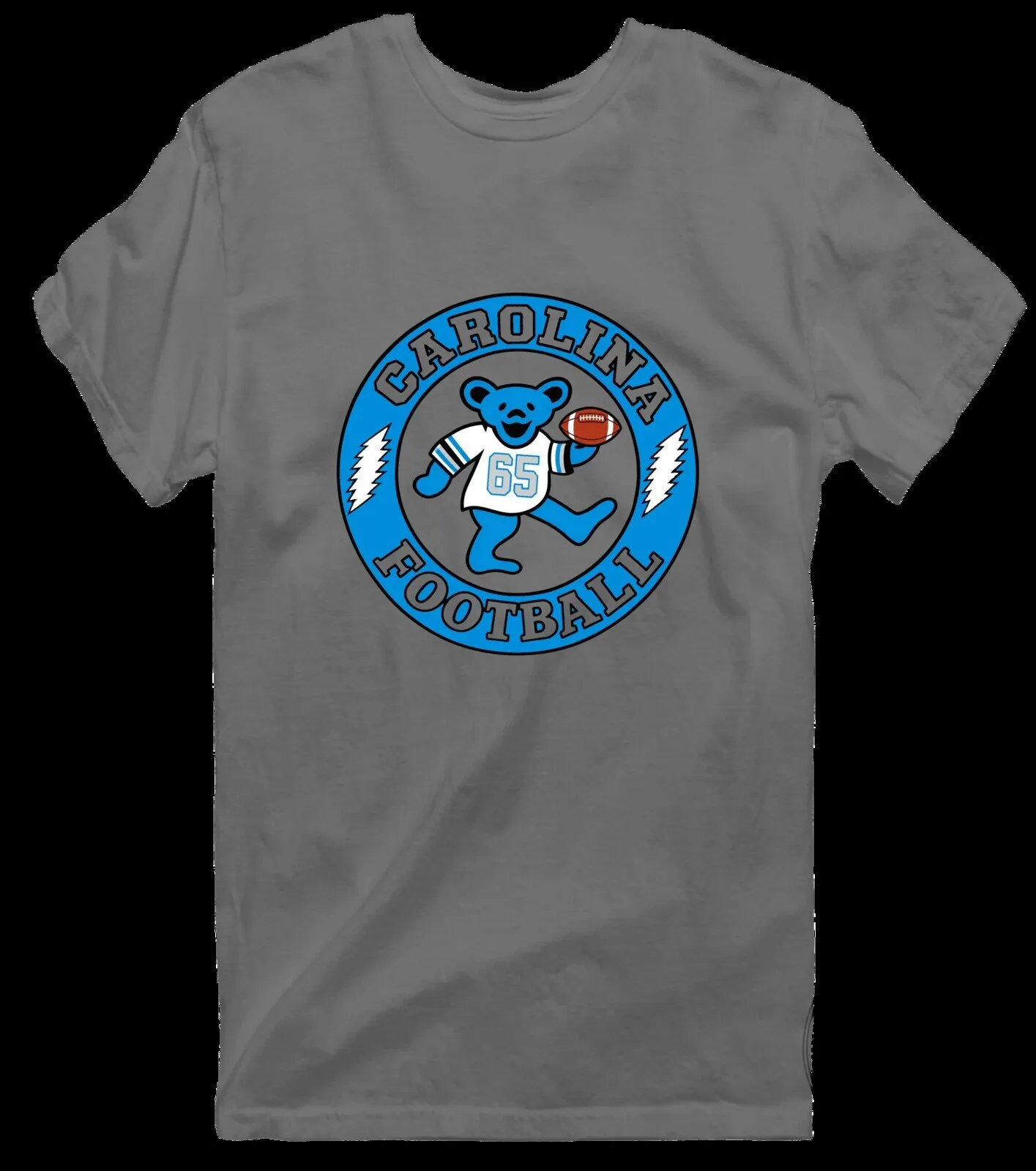 Carolina Football Dancing Bear Grateful Dead Inspired Light Blue T-Shirt 24 Carolina Football Dancing Bear Grateful Dead Inspired Light Blue T-Shirt