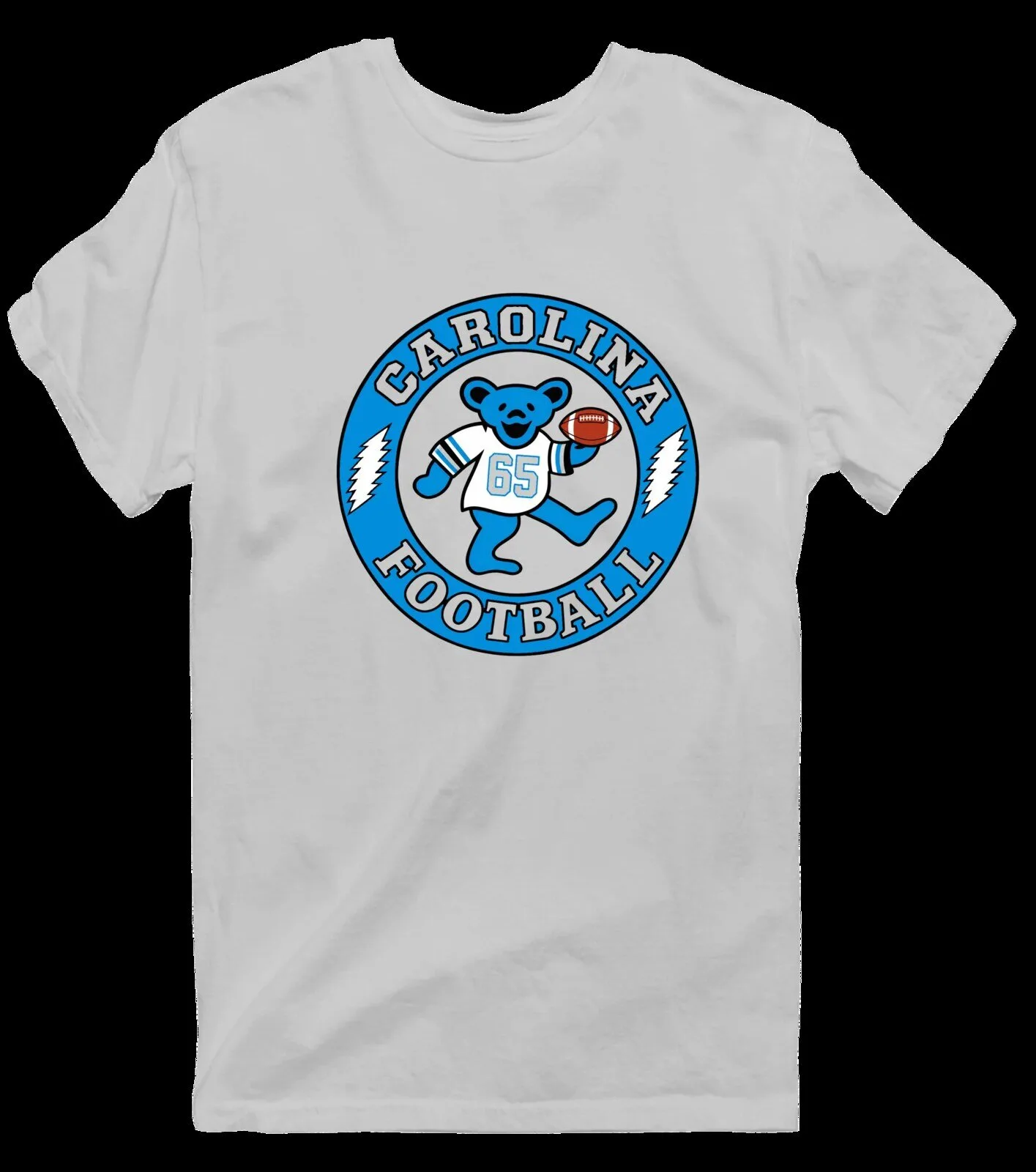 Carolina Football Dancing Bear Grateful Dead Inspired Light Blue T-Shirt 25 Carolina Football Dancing Bear Grateful Dead Inspired Light Blue T-Shirt